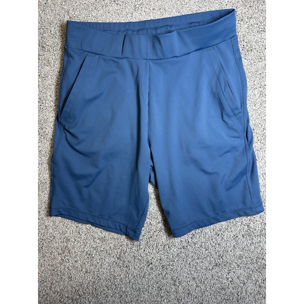 32 Degrees Cool Men's Performance Shorts Size M Blue Stretch Golf Activewear